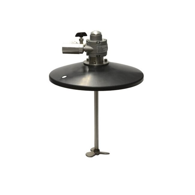 PNEUMATISCH ROERWERK OP 6 LITER TRECHTER - ZWART