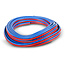 TWEELINGSLANG BLAUW/ROOD COMPLEET MET NIPPELS
