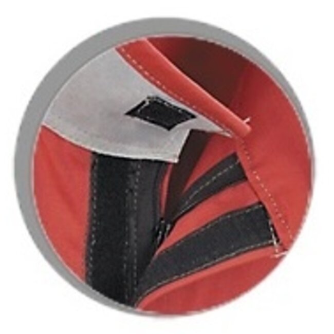 STRAALOVERALL MET LEER VERSTERKT