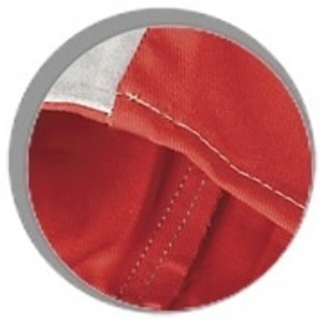 STRAALOVERALL MET LEER VERSTERKT