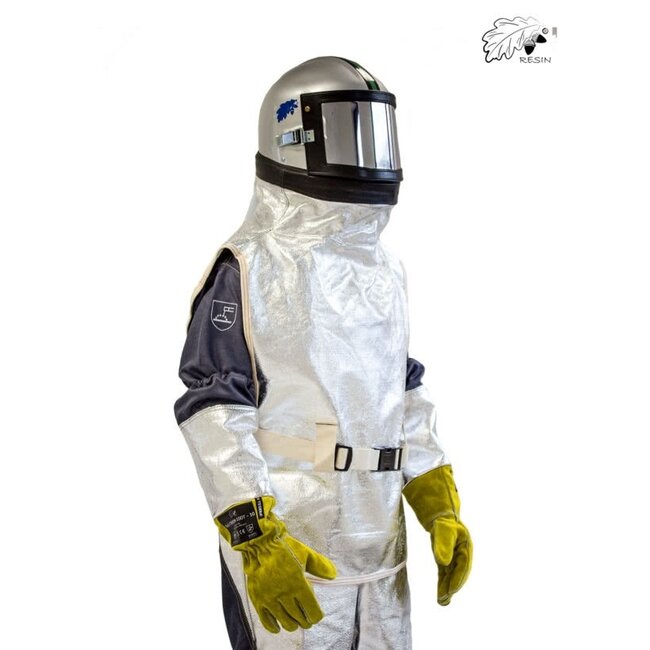 Metalliseerhelm ReS4M [LUNA] met pelerine