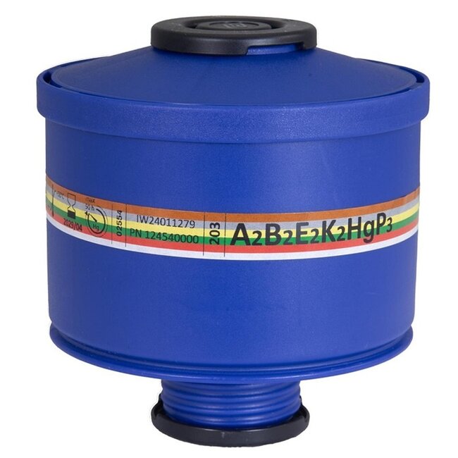 Spasciani 203 combinatiefilter A2B2E2K2Hg-P3 R | Afname min. 4 stuks
