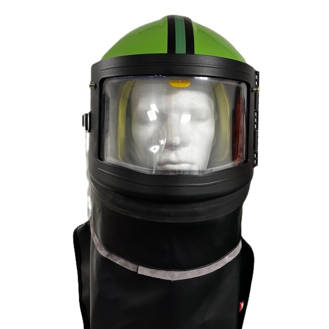 Straalhelm ReS4-[VEGA] met pelerine - GROEN