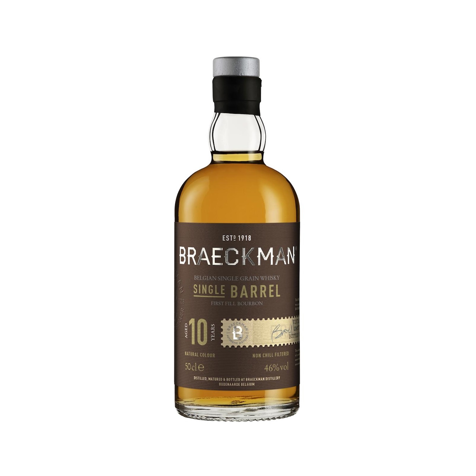 Belgian Single Grain Whisky, 10y, Single Barrel, 46%, 50cl