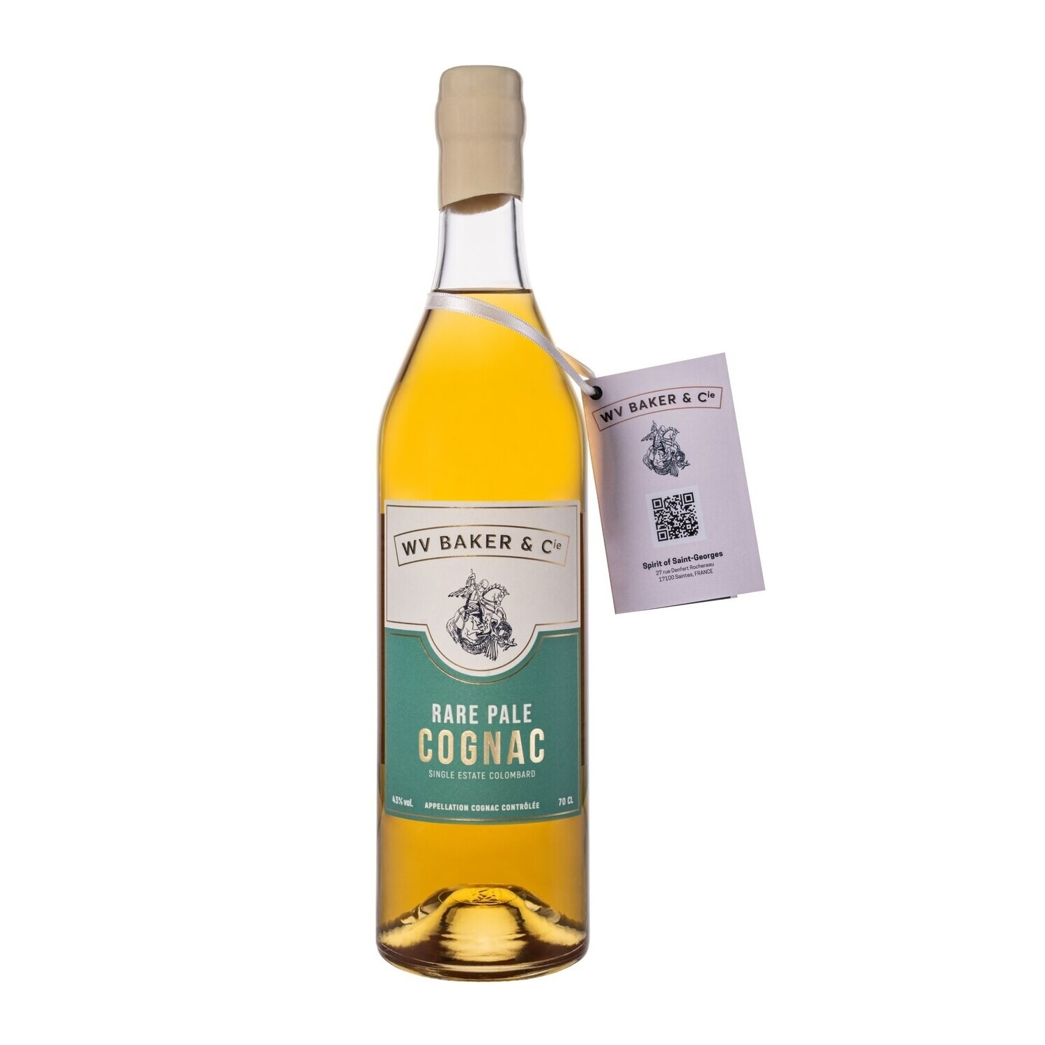 WV Baker & Cie WV Baker & Cie, Rare Pale Cognac, Single Estate Colombard, 43%, 70cl