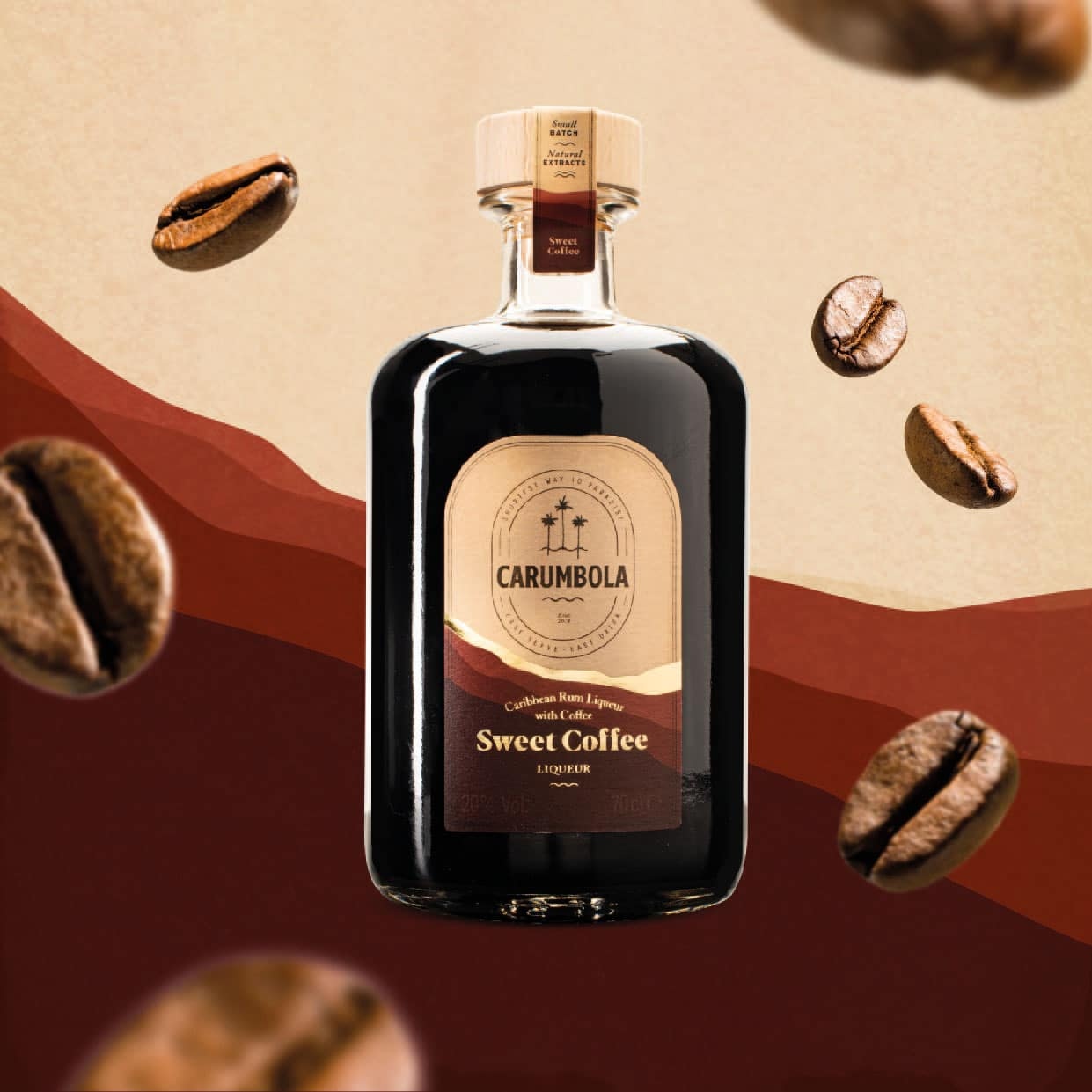 Carumbola Rum Carumbola, Rum Likeur, Sweet Coffee, 20%, 70cl