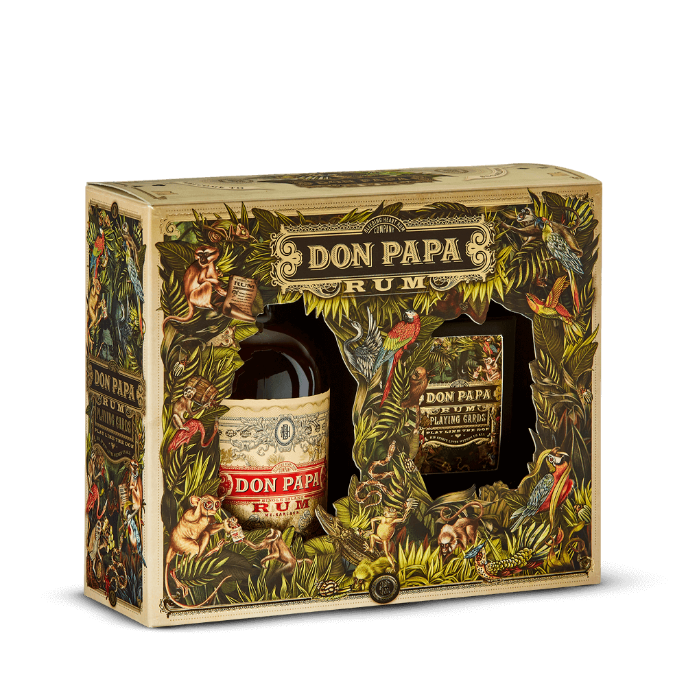 Don Papa, GIFTPACK, Kaartspel, 40%, 70cl