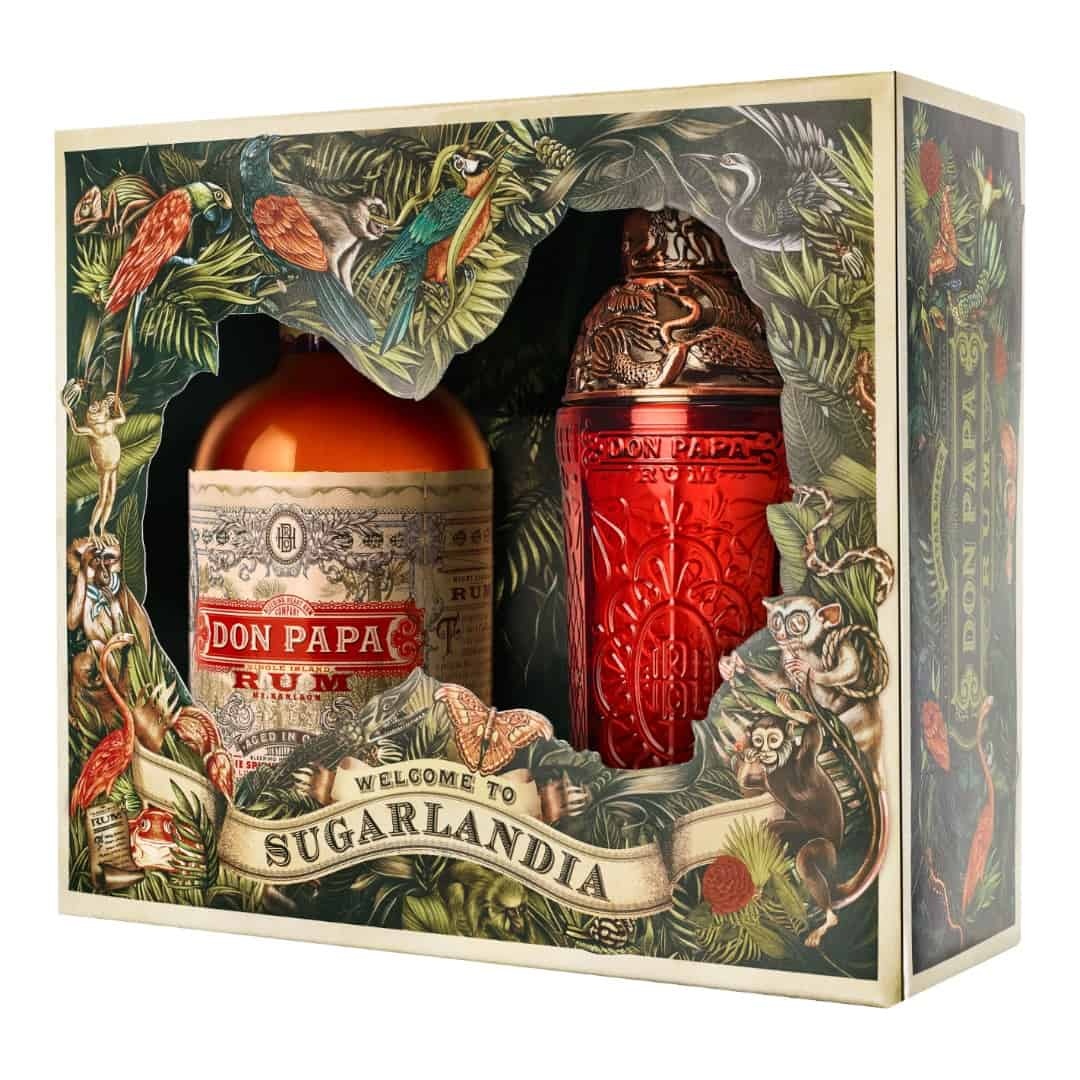 Don Papa, GIFTPACK, Cocktail Shaker, 40%, 70cl