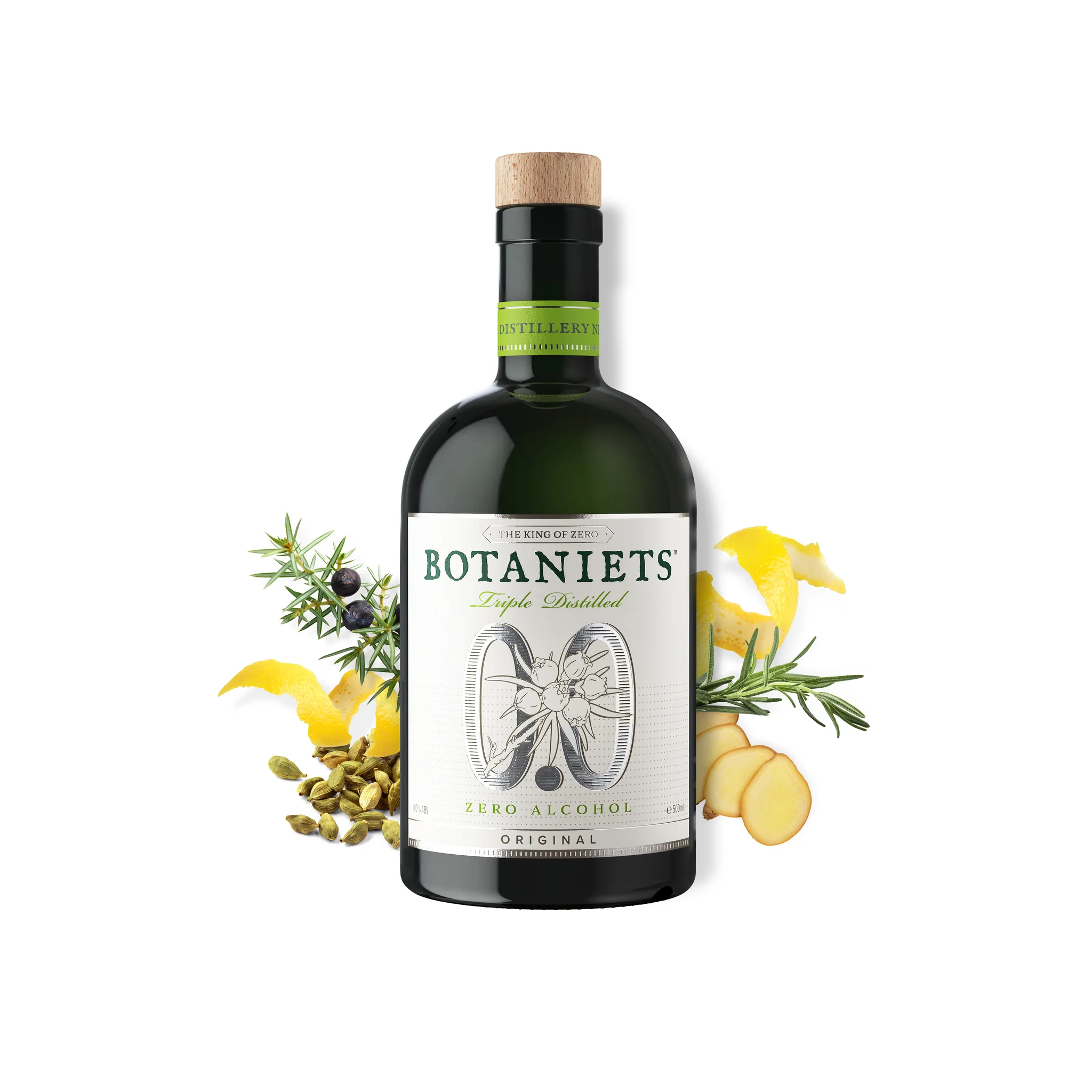 Niets Distillery Botaniets, Distilled Premium Gin, Non-Alcoholic Spirit, 0.0%, 50cl