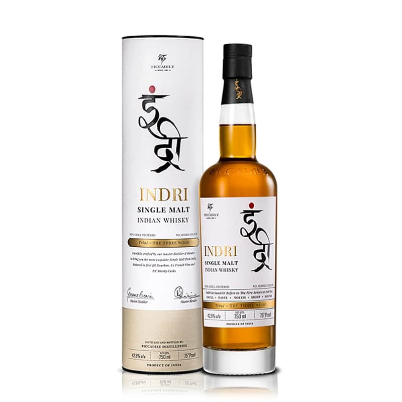Piccadilly Distillery Indri Trini, Indian Single Malt Whisky, 46%, 70cl