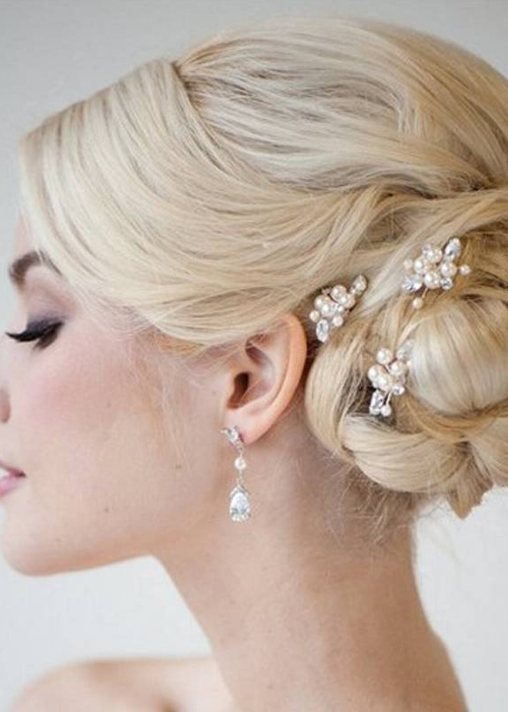 PaCaZa PaCaZa - Hairpins met Ivoorkleurige Parels, Kristallen en Diamanten - 2 Stuks