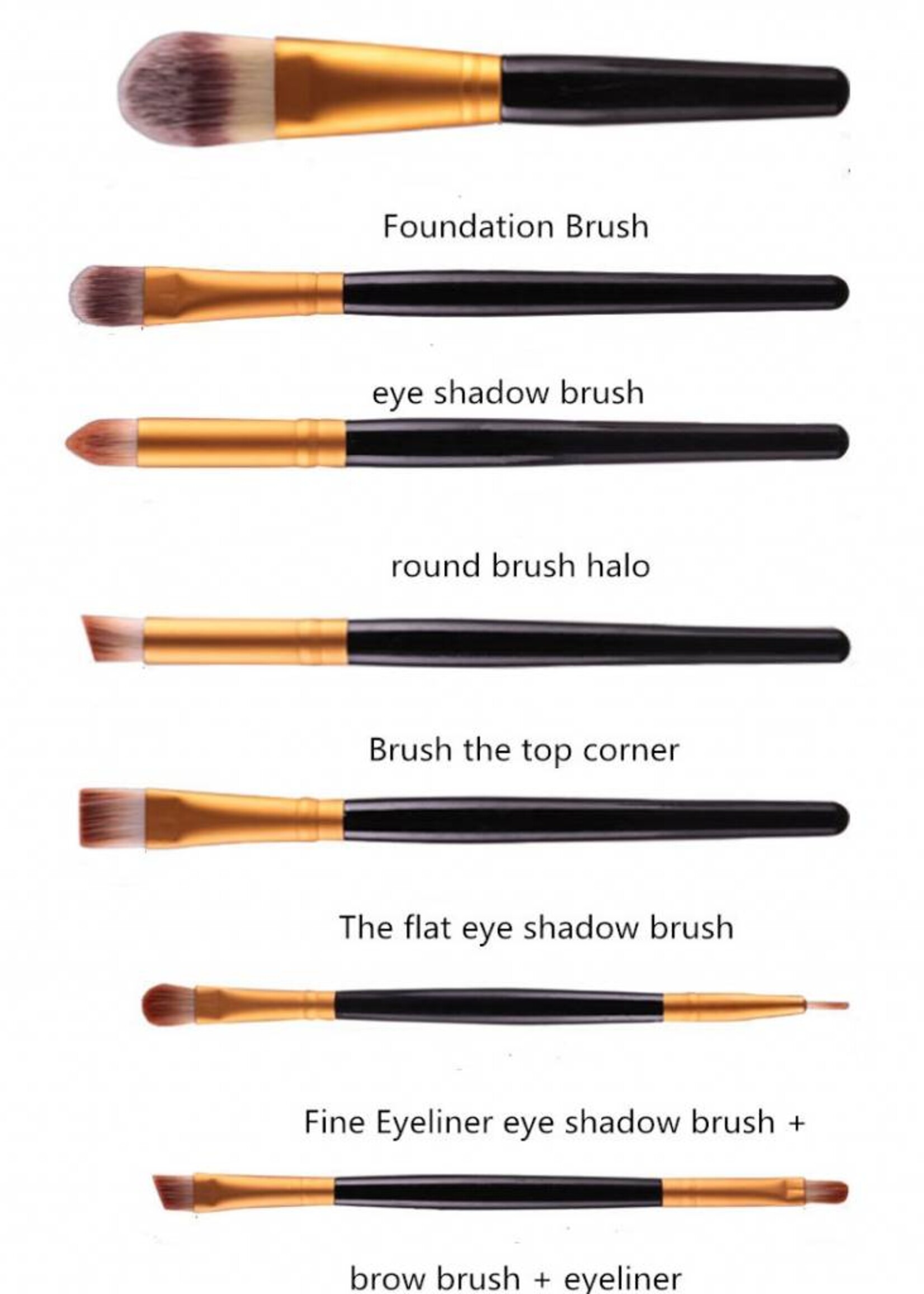 O.Two.O - Professionele Make-up Brush Set - 20 stuks - White with Black