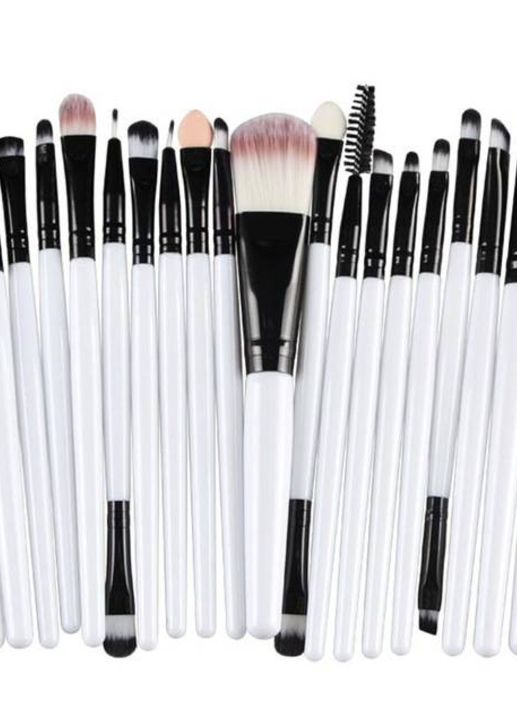 O.Two.O - Professionele Make-up Brush Set - 20 stuks - White with Black