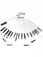 Make-up Brush Set Professional - 20 stuks - White with Black