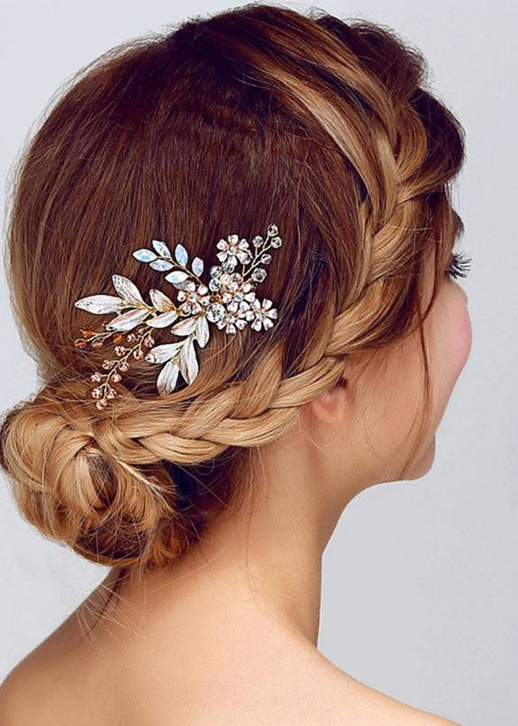 PaCaZa PaCaZa - Goudkleurige Haarkam met Bloemen