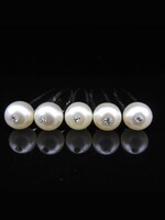PaCaZa Hairpins - Pareltje Ivoor met 'Diamantje' - 5 stuks