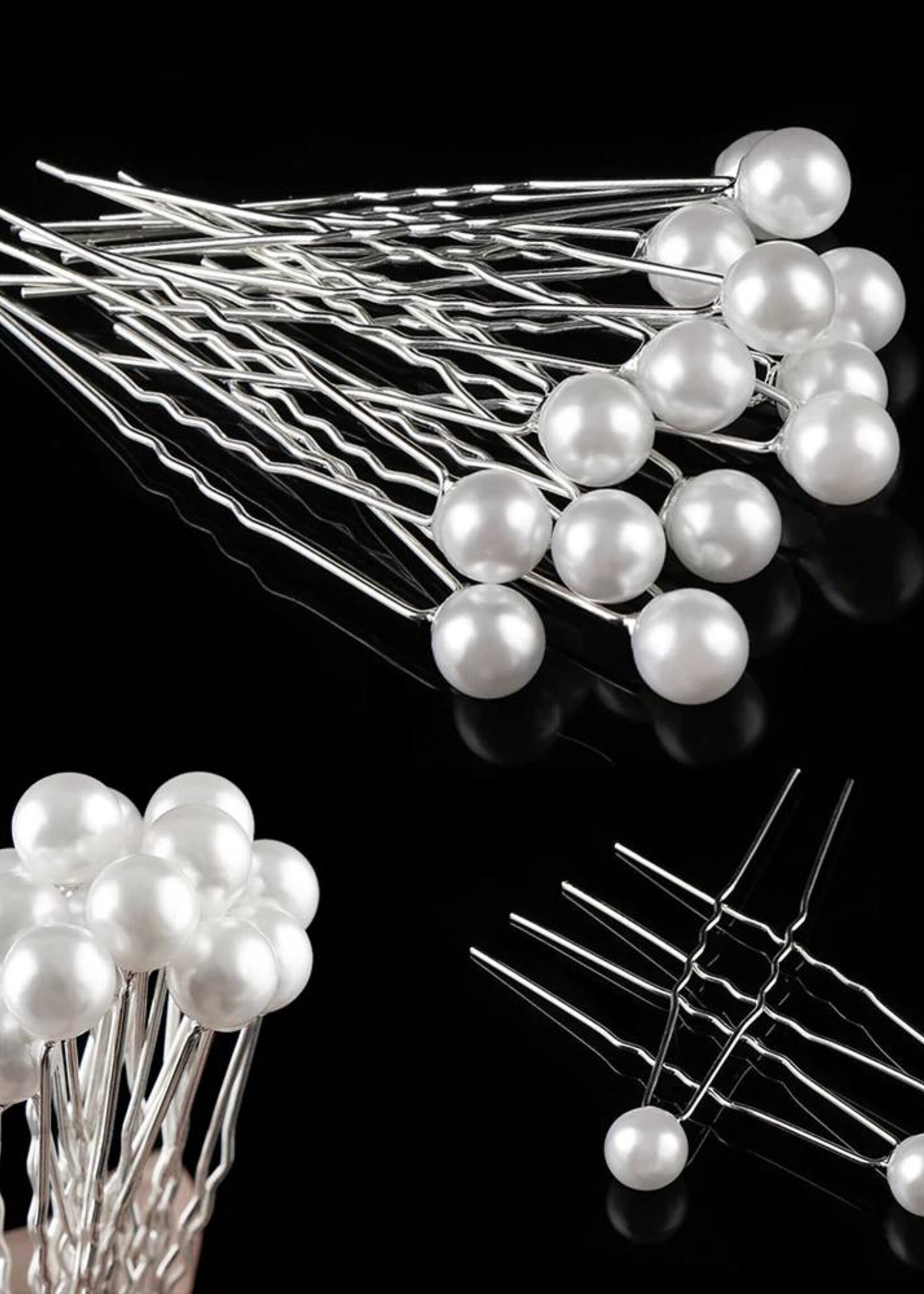 PaCaZa PaCaZa - Hairpins - Ivoorkleurige Parel - 5 stuks - Elegante Bruidsaccessoire