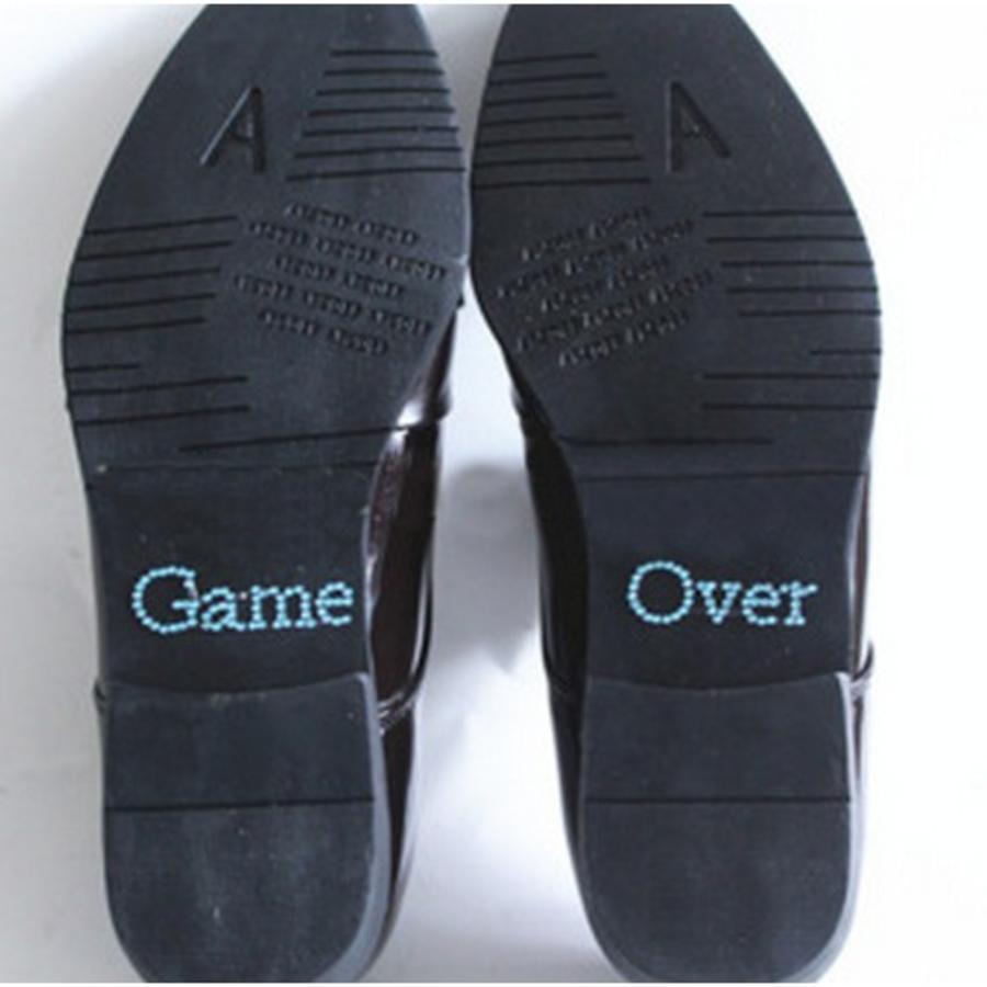 PaCaZa - 'Game Over' Sticker - Aqua Blauw - Humoristische Bruiloft Accessoire-1