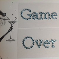 thumb-PaCaZa - 'Game Over' Sticker - Aqua Blauw - Humoristische Bruiloft Accessoire-2