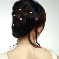 thumb-PaCaZa - Hairpins - Parel met Fonkelende Kristallen - 4 stuks - Elegante accessoire-3