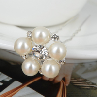 thumb-Zilverkleurige Hairpins met Ivoor - Flower - 2 Stuks-3
