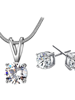PaCaZa Sieraden Set Diamond (Ketting & Oorbellen)