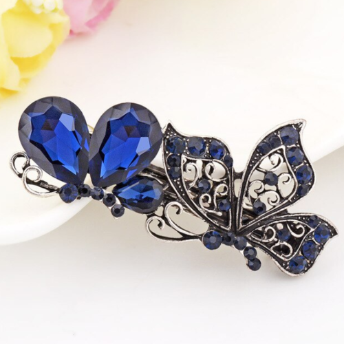 Elegante Haarclip - Butterfly - Donker Blauw 