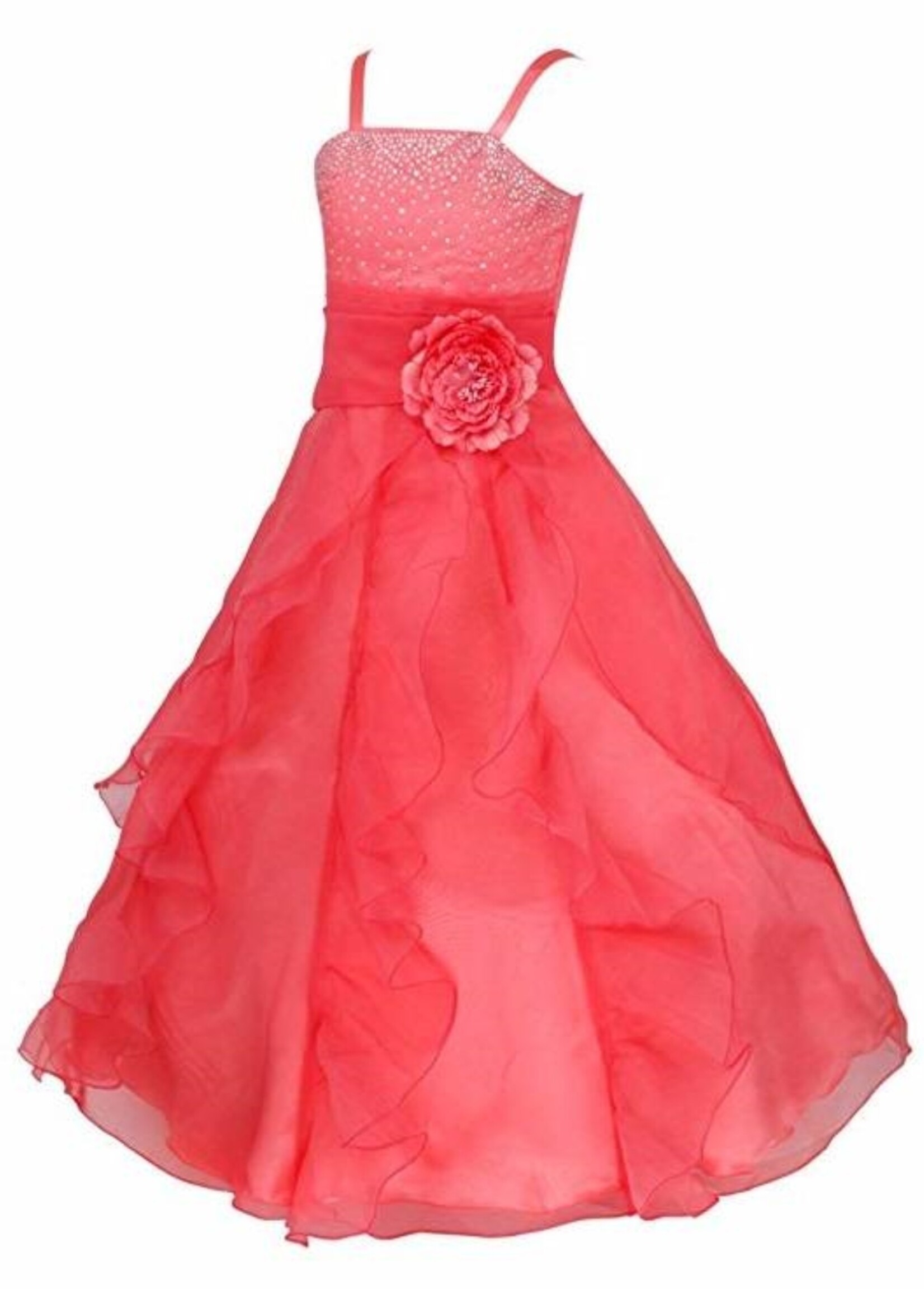 PaCaZa PaCaZa - Stijlvolle Communiejurk / Bruidsmeisjesjurk - Alya - Roze - Maat 134/140