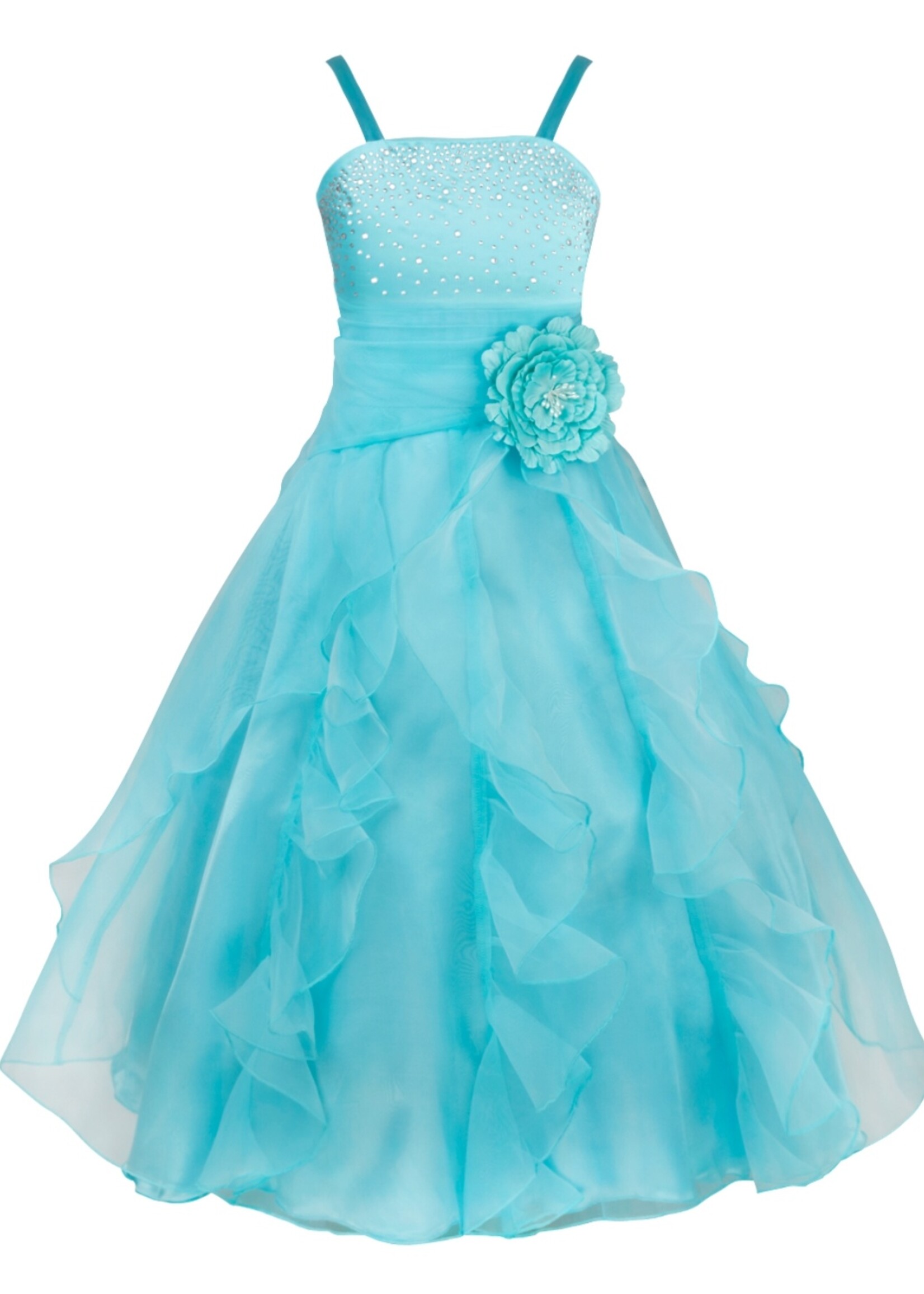 PaCaZa PaCaZa Communiejurk / Bruidsmeisjesjurk Lucy - Blauw - Maat 158/164