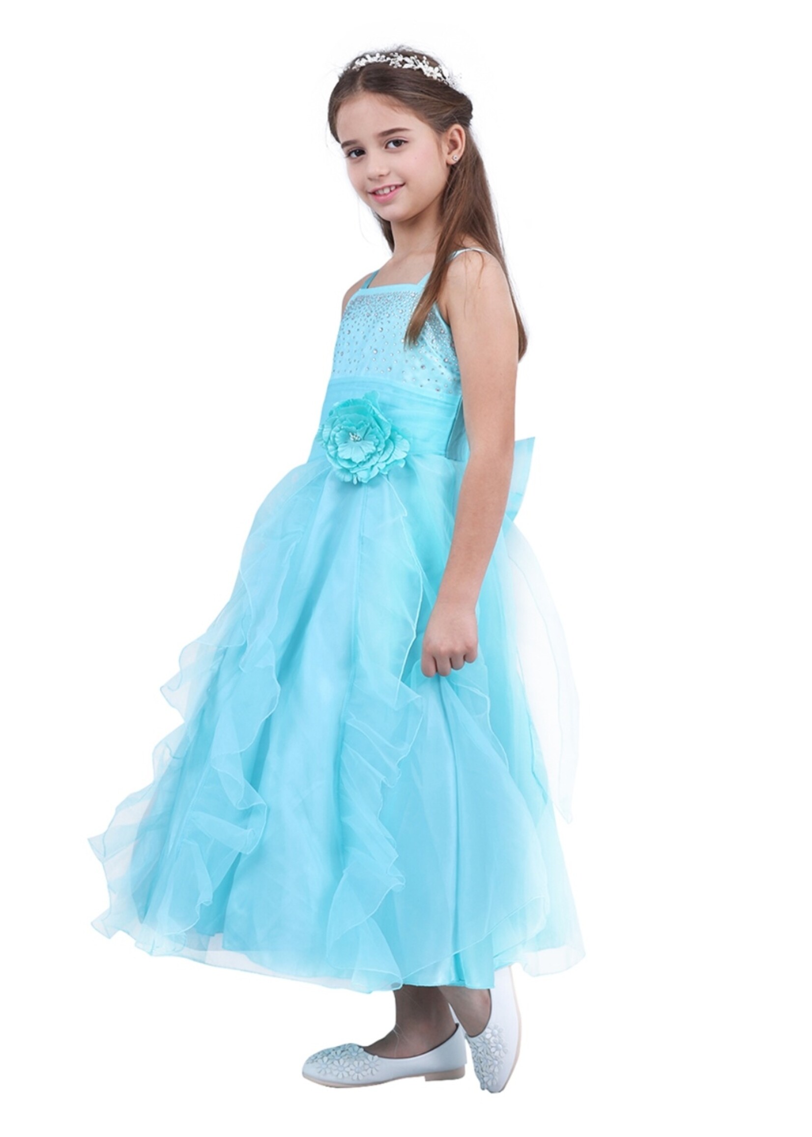 PaCaZa PaCaZa Communiejurk / Bruidsmeisjesjurk Lucy - Blauw - Maat 158/164