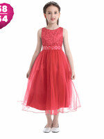 PaCaZa Communiejurk / Bruidsmeisjesjurk - Maud - Roze / Rood / Oranje - Maat 158/164