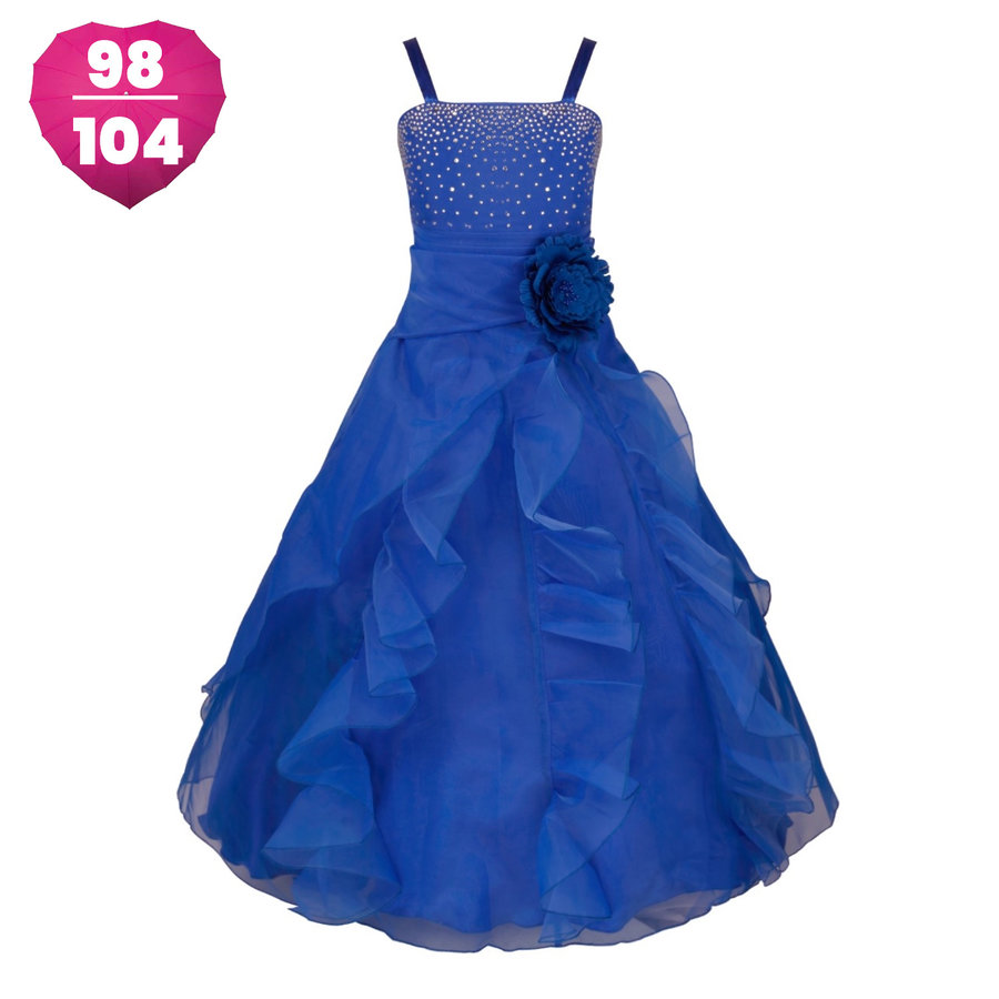 PaCaZa Communiejurk / Bruidsmeisjesjurk Emily - Donker Blauw - Maat 98/104-1