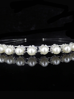 PaCaZa Tiara met Ivoorkleurige Parels en Kristallen