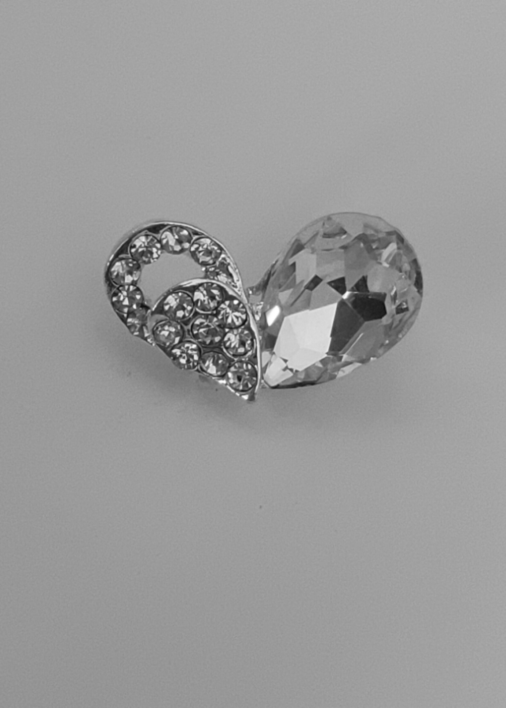 PaCaZa PaCaZa Elegant Hairpins - Bruid - Zilverkleurig met Hart en Diamant - 5 stuks