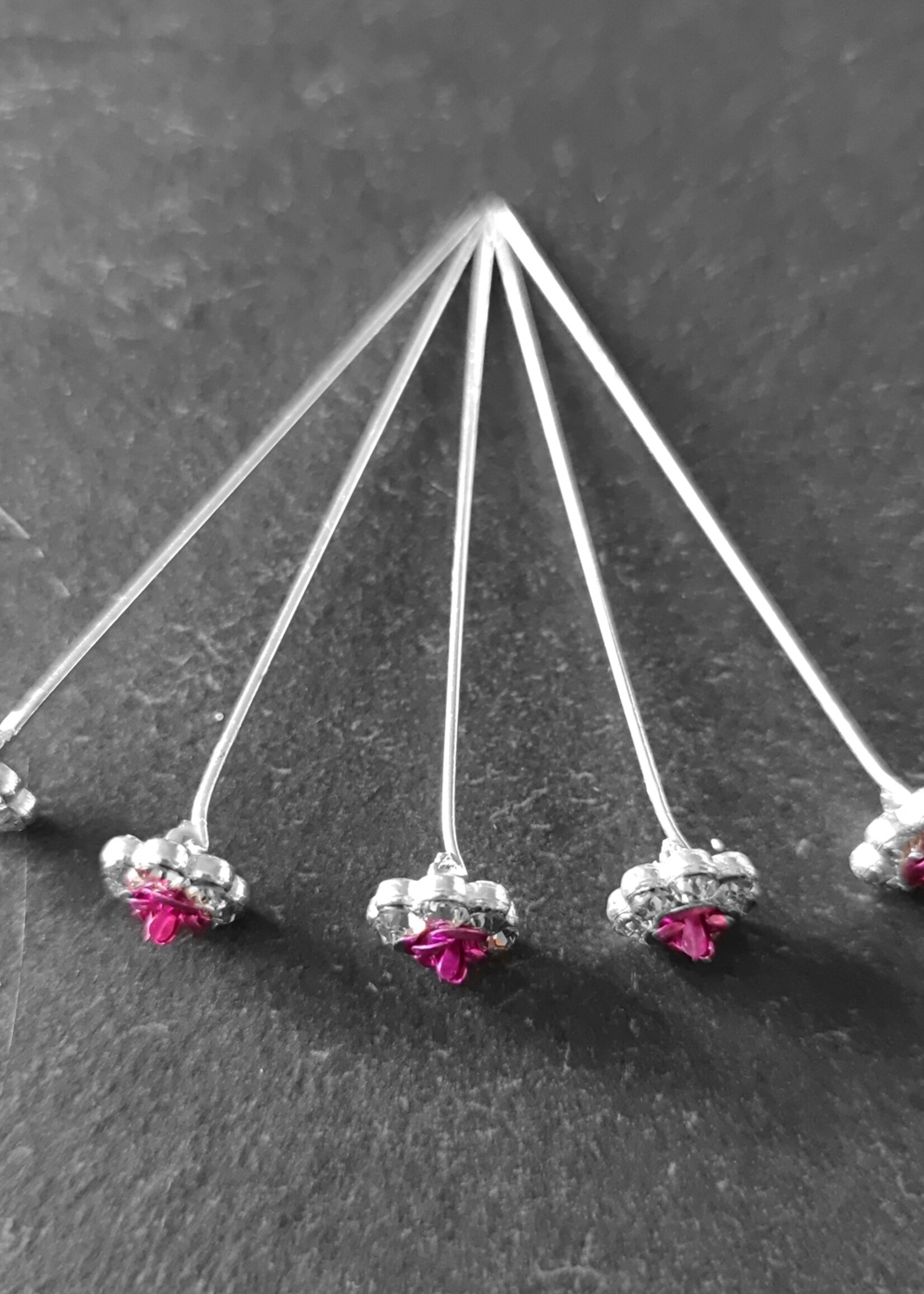 PaCaZa PaCaZa - Elegante Haarpins - Paarse Roosjes - Haarstekers - 5 Stuks