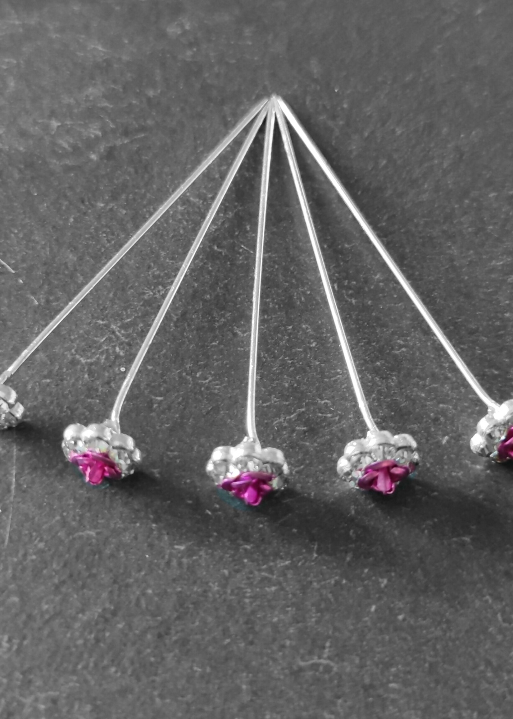 PaCaZa PaCaZa - Elegante Haarpins - Paarse Roosjes - Haarstekers - 5 Stuks