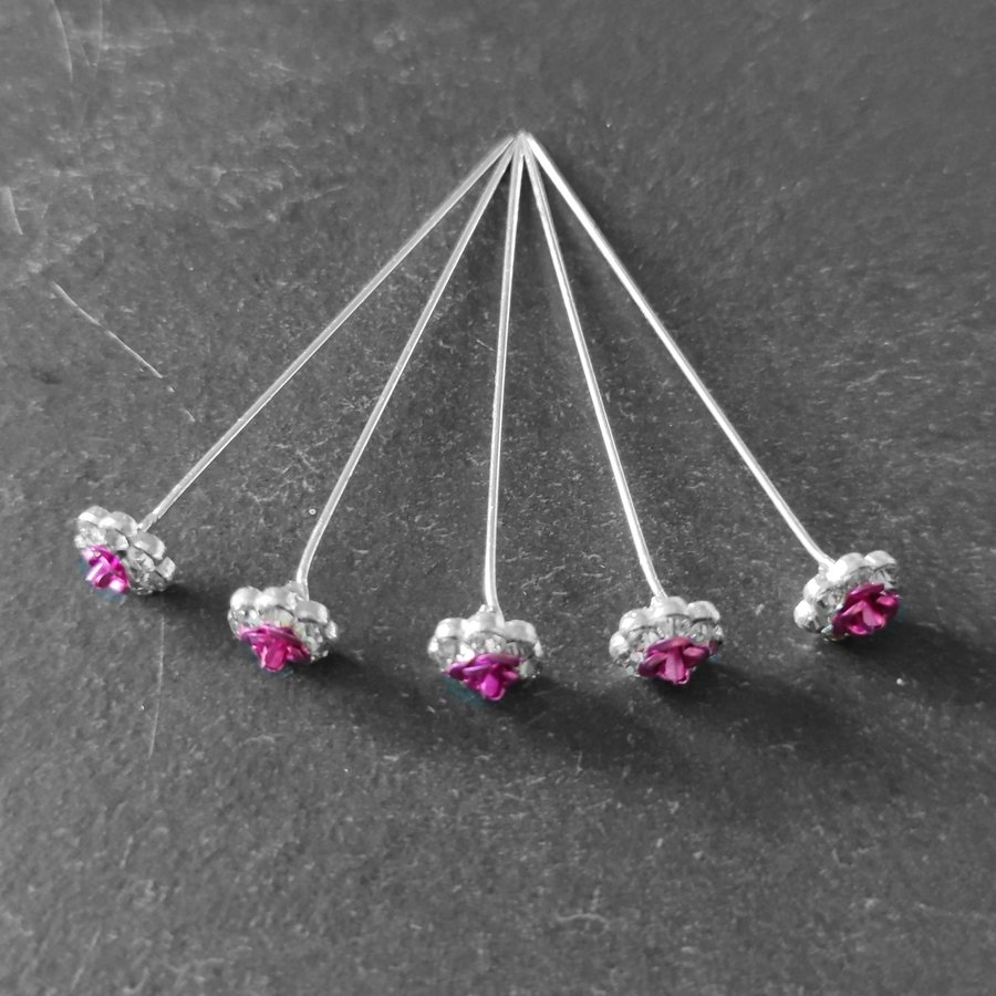 PaCaZa - Haarstekers / Hairpins / Haarpins - Roze Roosje - 5 stuks-4