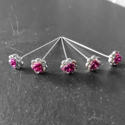 Haarstekers / Hairpins / Haarpins - Roze Roosje - 5 stuks 