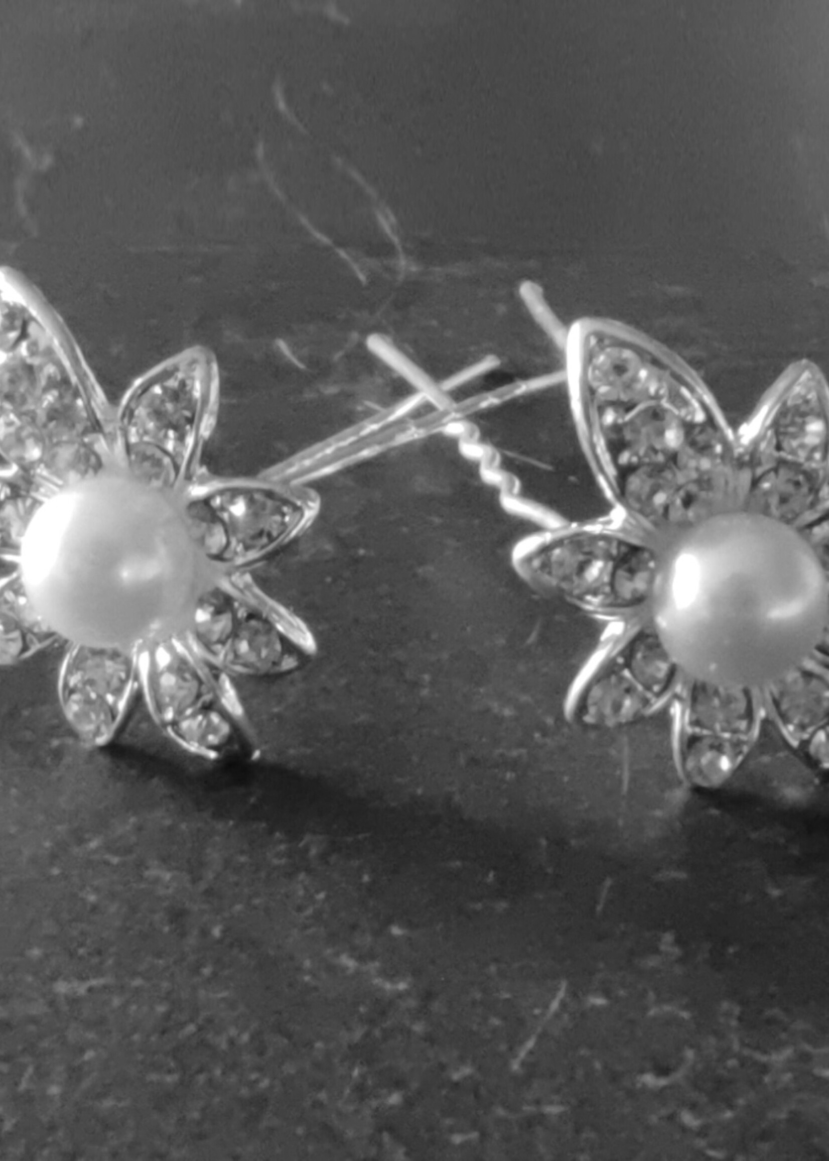 PaCaZa PaCaZa - Elegante Hairpins - Zilver - Met Strass Steentjes en Parel - Set van 5