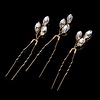 PaCaZa PaCaZa - Goudkleurige Hairpins met Glimmende Diamanten - 2 Stuks