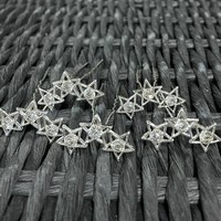 thumb-PaCaZa - Zilverkleurige Hairpins met Sterren en Diamantjes - Perfect voor Speciale Gelegenheden - Set van 5-2
