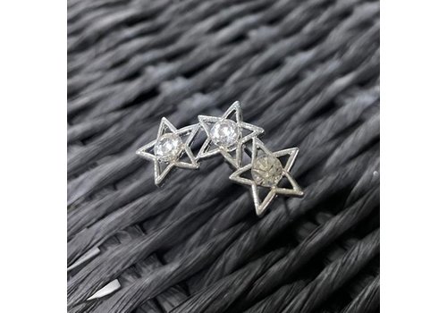 Zilverkleurige Hairpins met Sterren en Diamantjes - Perfect voor Speciale Gelegenheden - Set van 5 