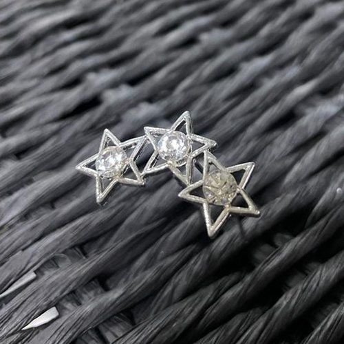 Zilverkleurige Hairpins met Sterren en Diamantjes - Perfect voor Speciale Gelegenheden - Set van 5 