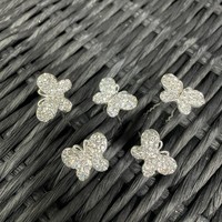 thumb-PaCaZa - Zilverkleurige Hairpins met Vlinder en Diamantjes - Set van 5-1