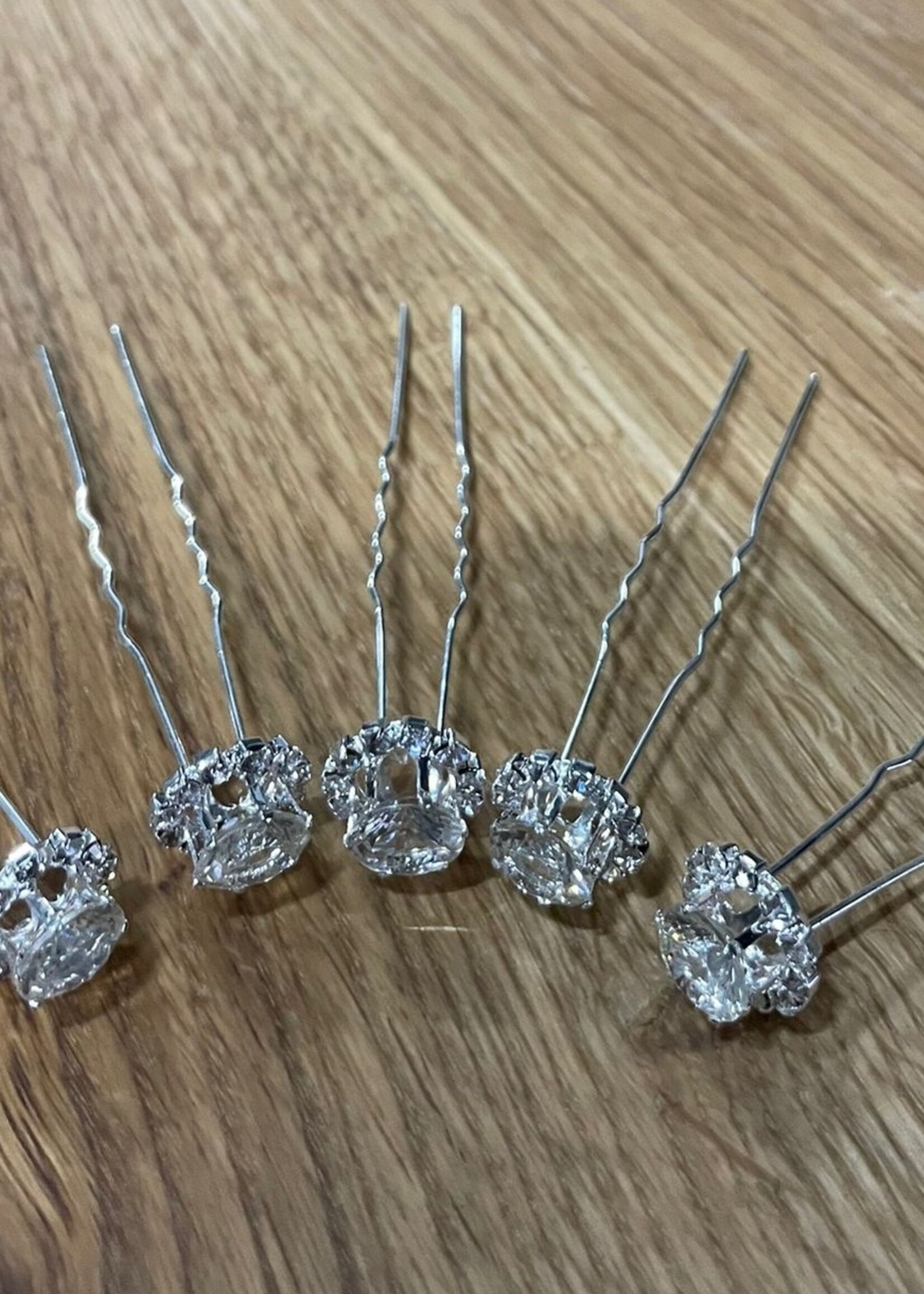 PaCaZa PaCaZa - Haarpin - Grote Kristal & Diamantjes - 5 stuks - Luxe & Elegante Haarsieraden
