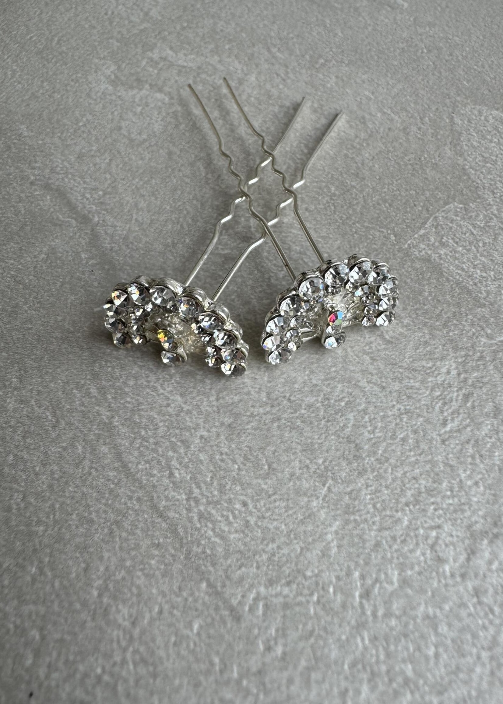 PaCaZa PaCaZa Hairpins - Zilverkleurig - Pauw met Diamantjes - Set van 5