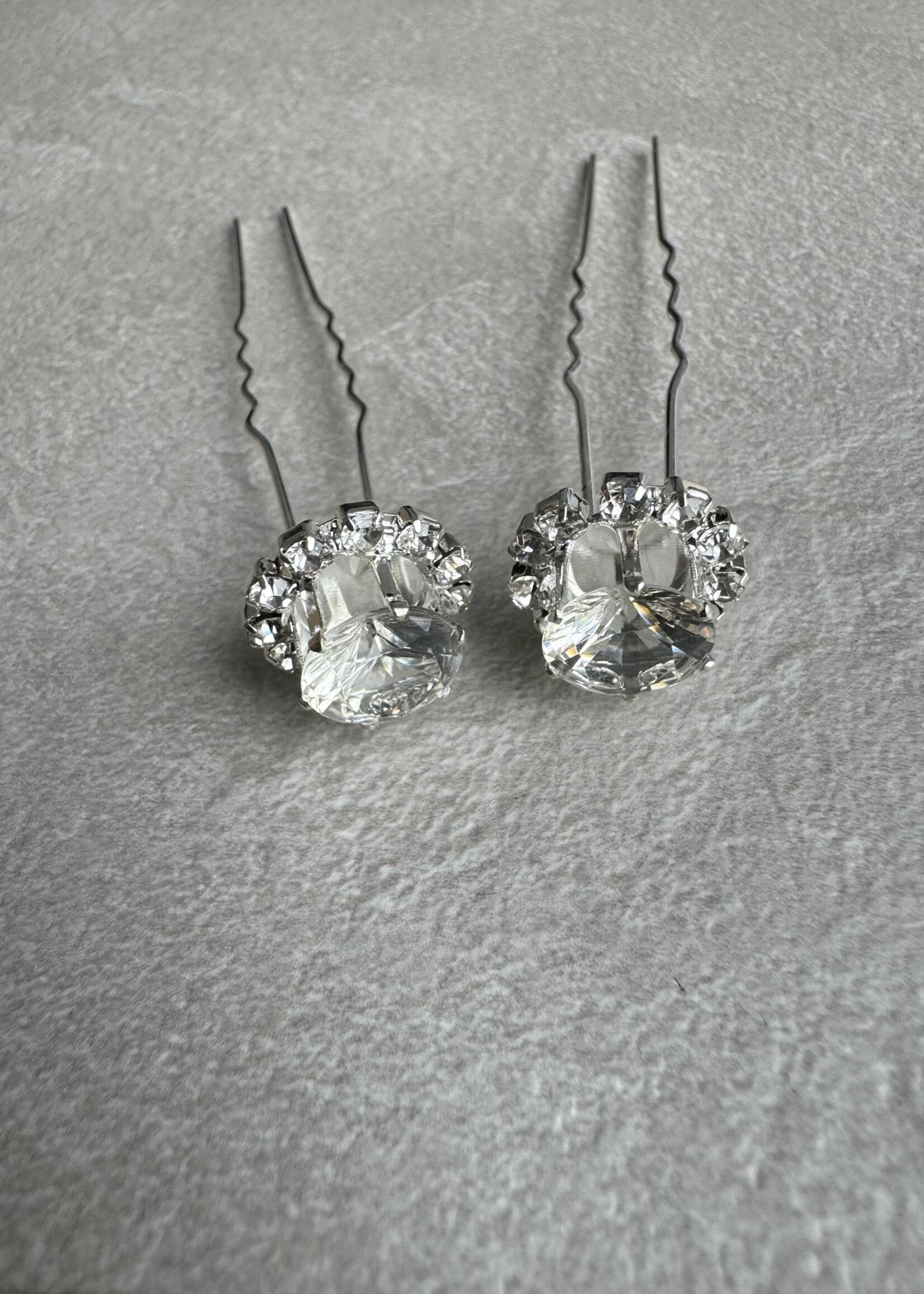 PaCaZa PaCaZa - Haarpin - Grote Kristal & Diamantjes - 5 stuks - Luxe & Elegante Haarsieraden