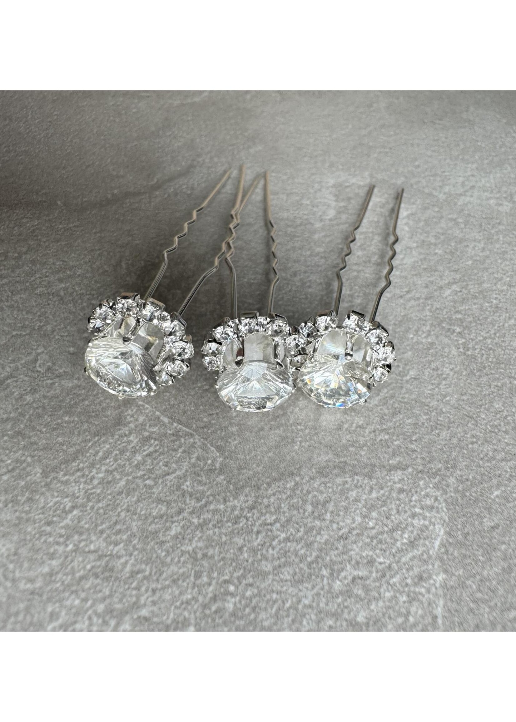PaCaZa PaCaZa - Haarpin - Grote Kristal & Diamantjes - 5 stuks - Luxe & Elegante Haarsieraden