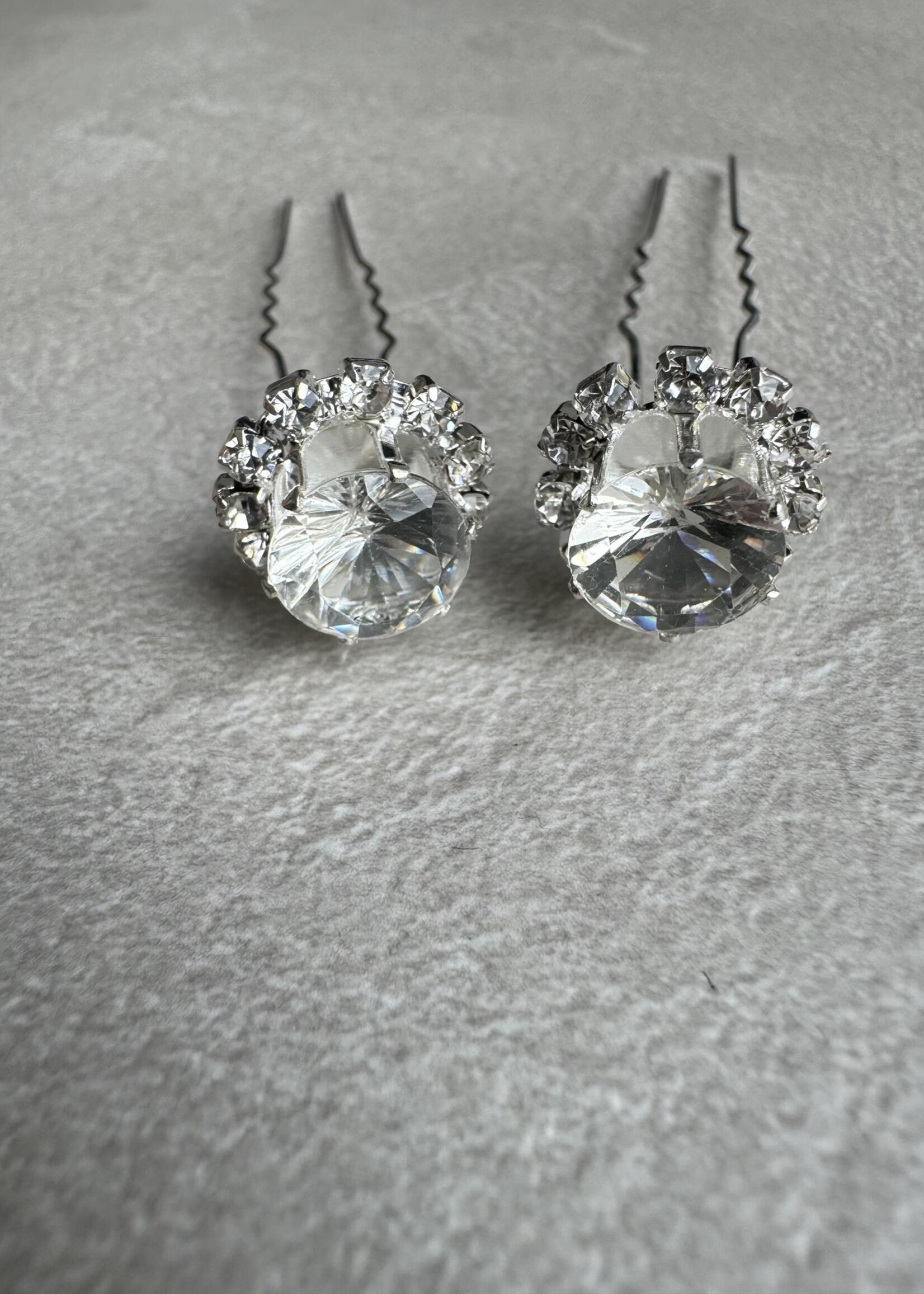 PaCaZa PaCaZa - Haarpin - Grote Kristal & Diamantjes - 5 stuks - Luxe & Elegante Haarsieraden