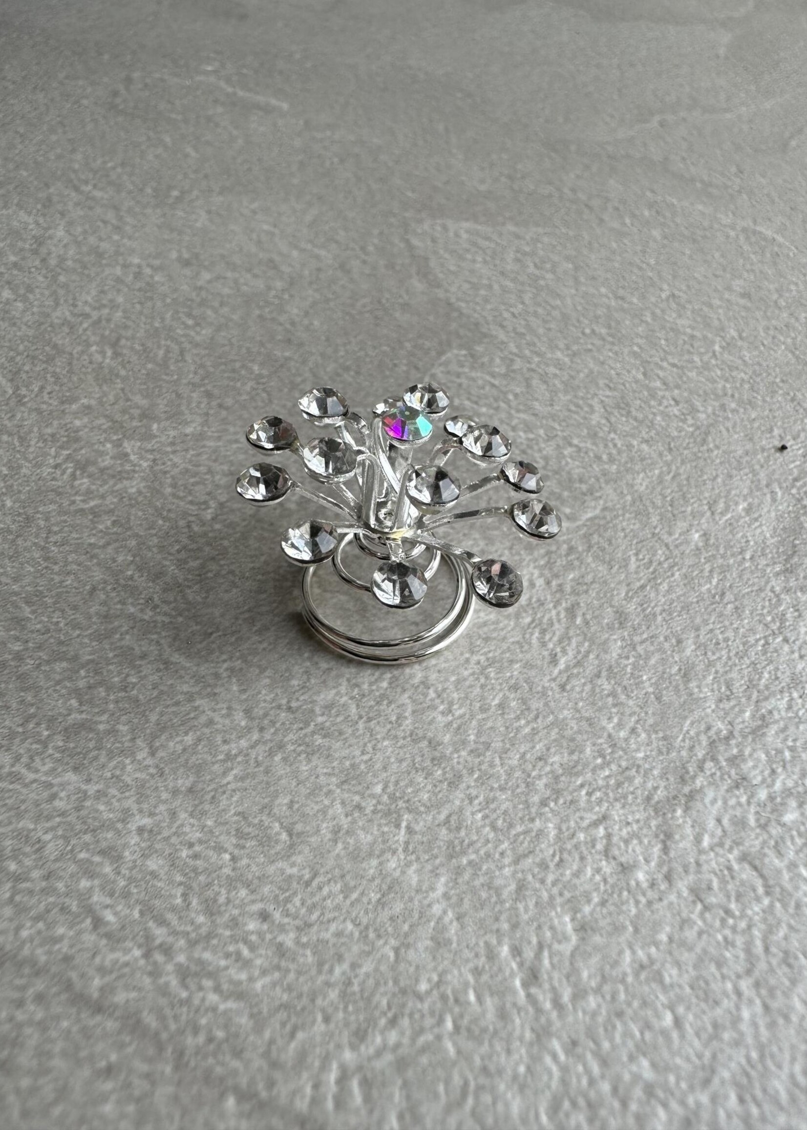PaCaZa PaCaZa Big Crystal Curlies - 6 Stuks - Haaraccessoires met Kristallen